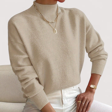 Loose Fit Crew Neck Knit Sweater