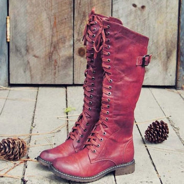 Tall Lace Up Riding Boots