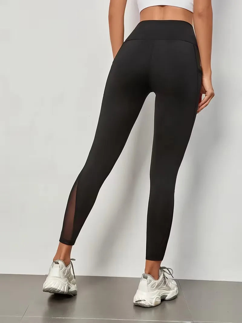 Mesh Panel Leggings | Valenira