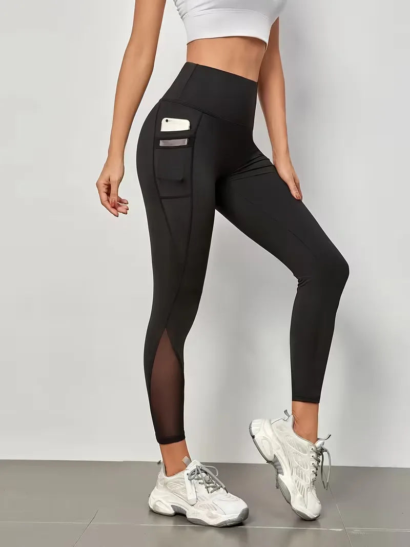 Mesh Panel Leggings | Valenira