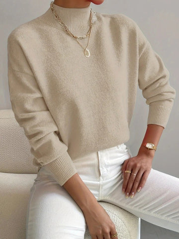 Mock Neck Knit Sweater