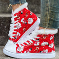 Santa Print High Top Sneakers