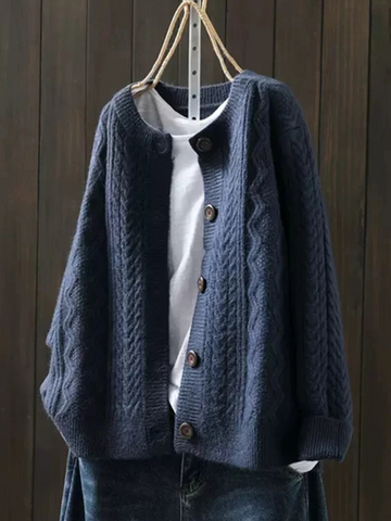 Oversized Cable Knit Cardigan