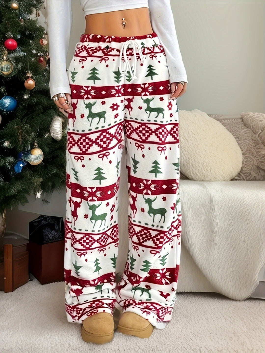 Fair Isle Print Lounge Pants