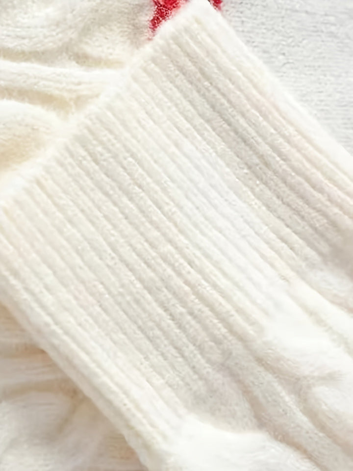 Reindeer Band Cable Knit Sweater