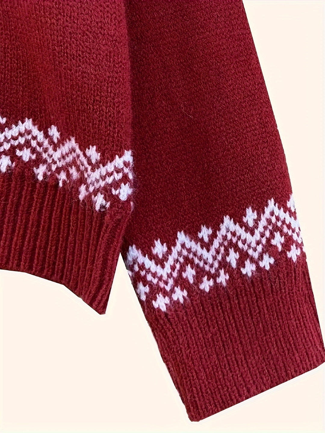 Reindeer Fair Isle Turtleneck Sweater