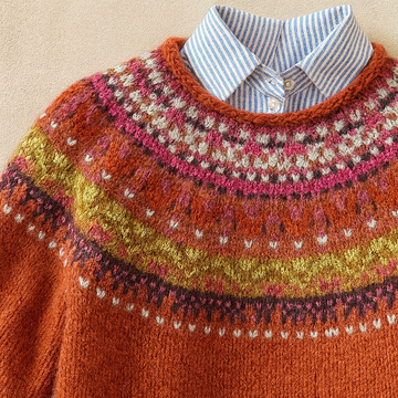 Nordic Yoke Knit Sweater