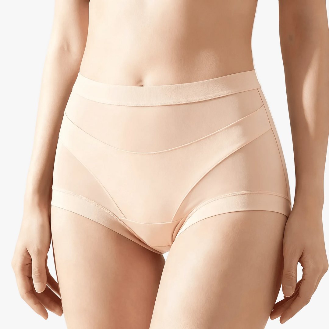 Seamless High-Waist Mesh Briefs