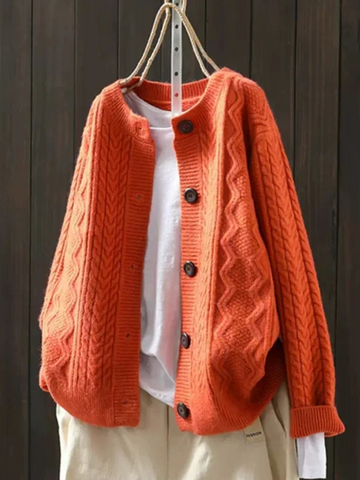 Oversized Cable Knit Cardigan
