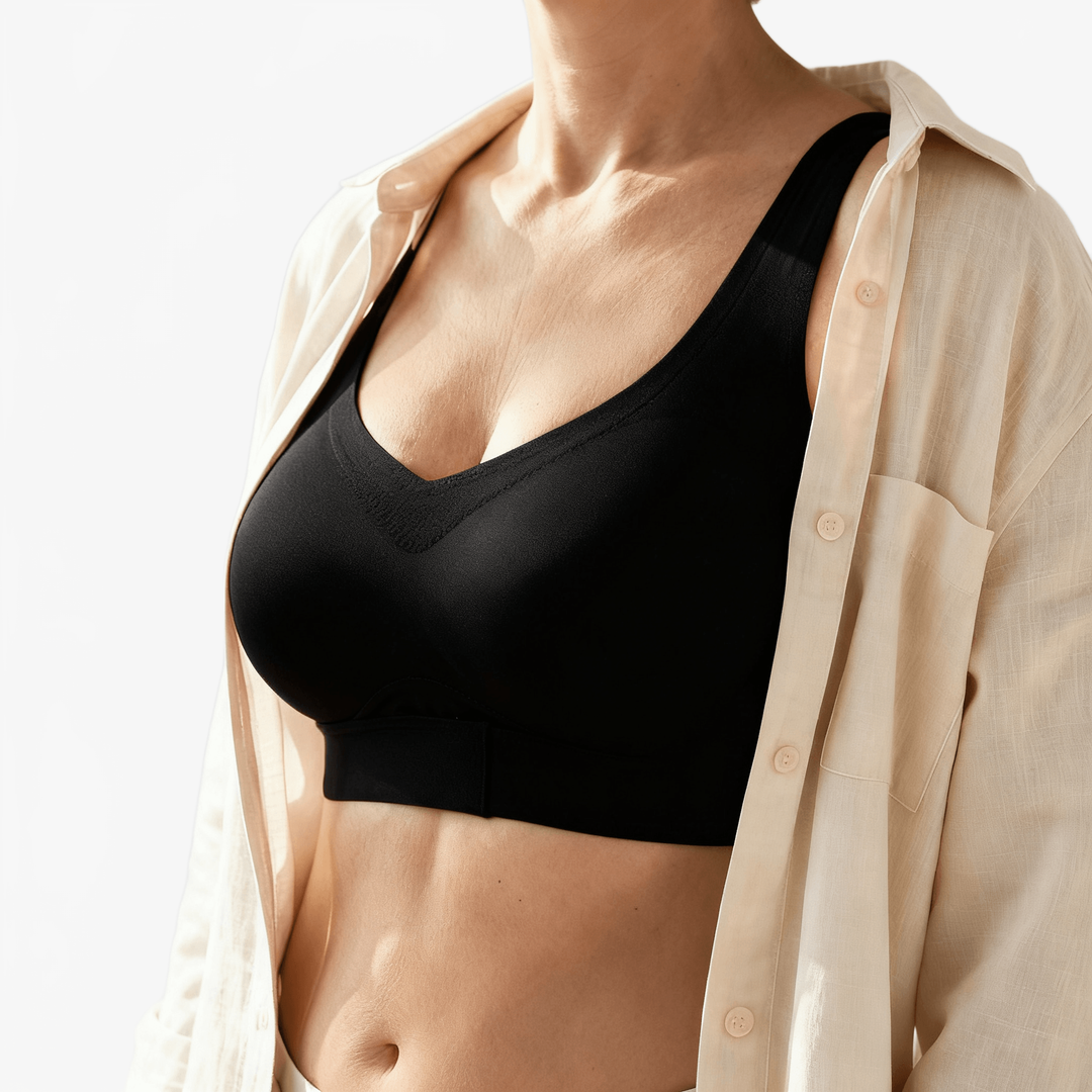 X-Back Cotton-Lined Lace Bra