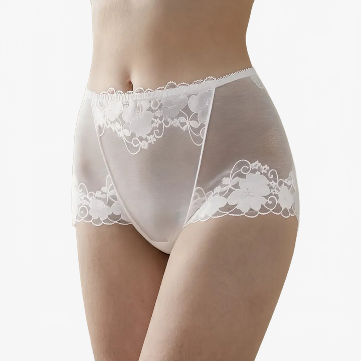 High-Waist Lace Smoothing Briefs