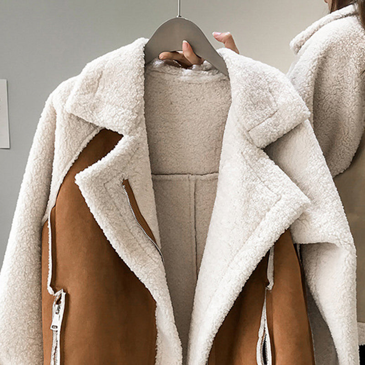 Oversized Contrast-Panel Teddy | Valenira