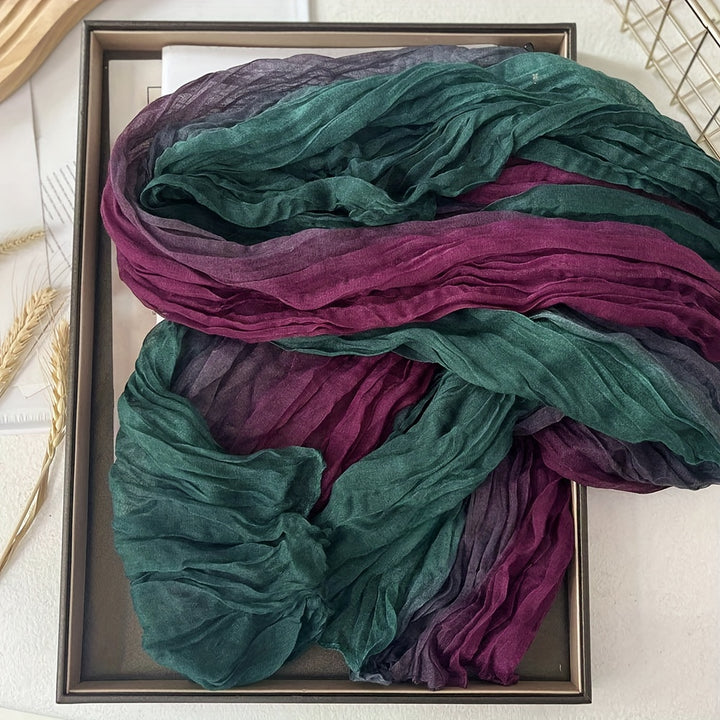 Pleated Gradient Scarf | Valenira