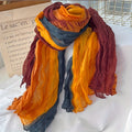 Pleated Gradient Scarf in Red | Valenira