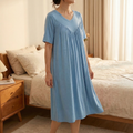 Pleated Yoke Modal Sleep Dress