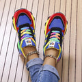 Rainbow Sole Sneakers in Green | Valenira