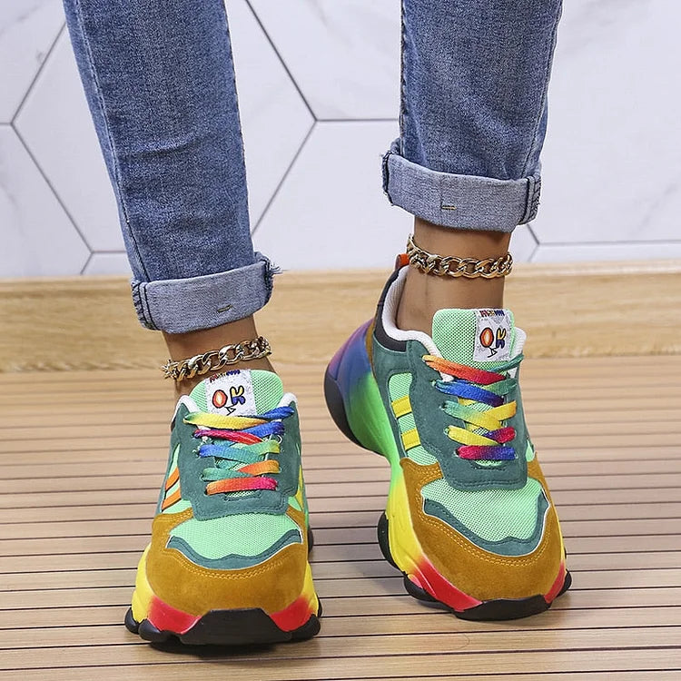Rainbow Sole Sneakers | Valenira