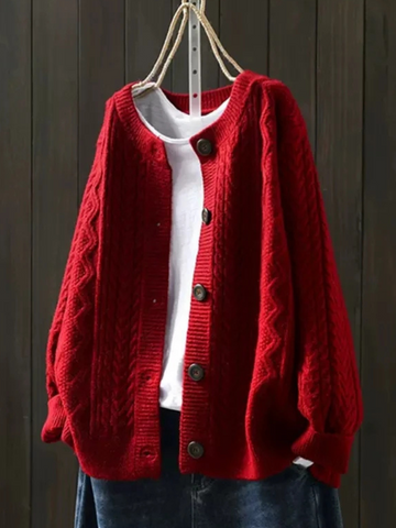 Oversized Cable Knit Cardigan
