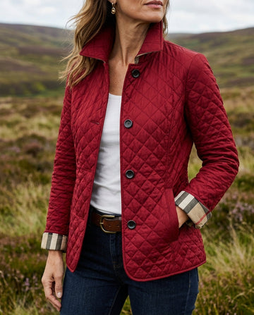 Diamond Quilted Check Jacket