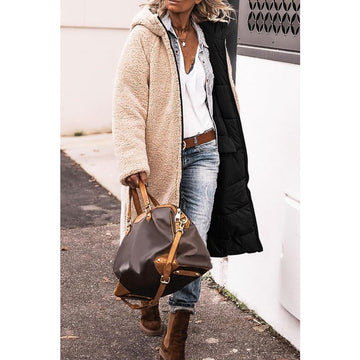 Reversible Faux Shearling Longline Coat