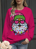 Santa Graphic Crew Neck Sweatshirt