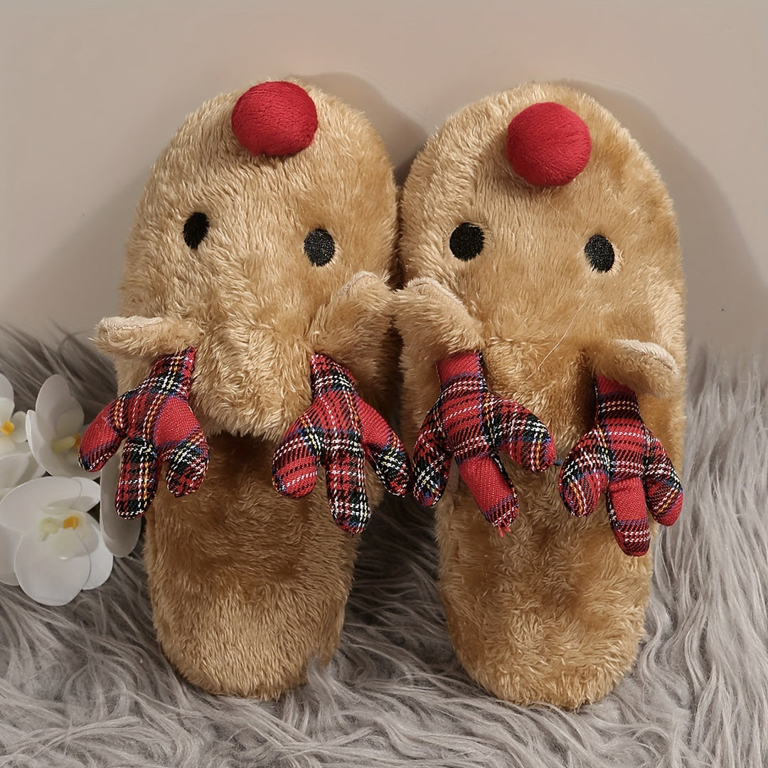 Reindeer Antler Slide Slippers