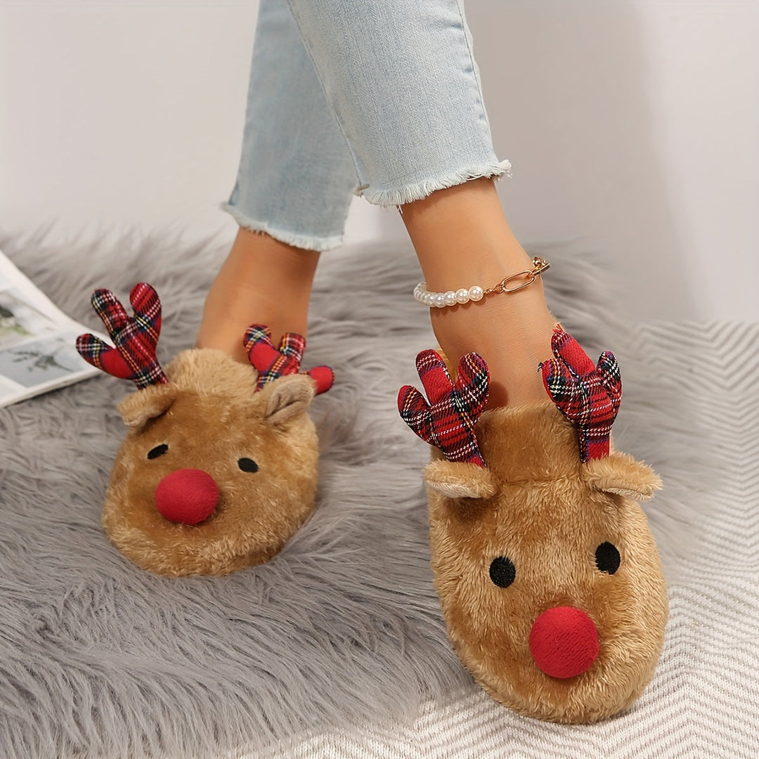 Reindeer Antler Slide Slippers