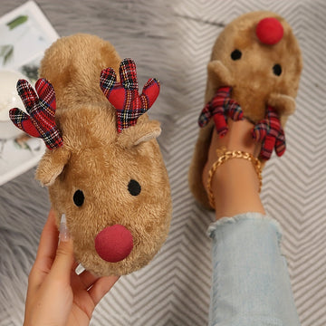 Reindeer Antler Slide Slippers