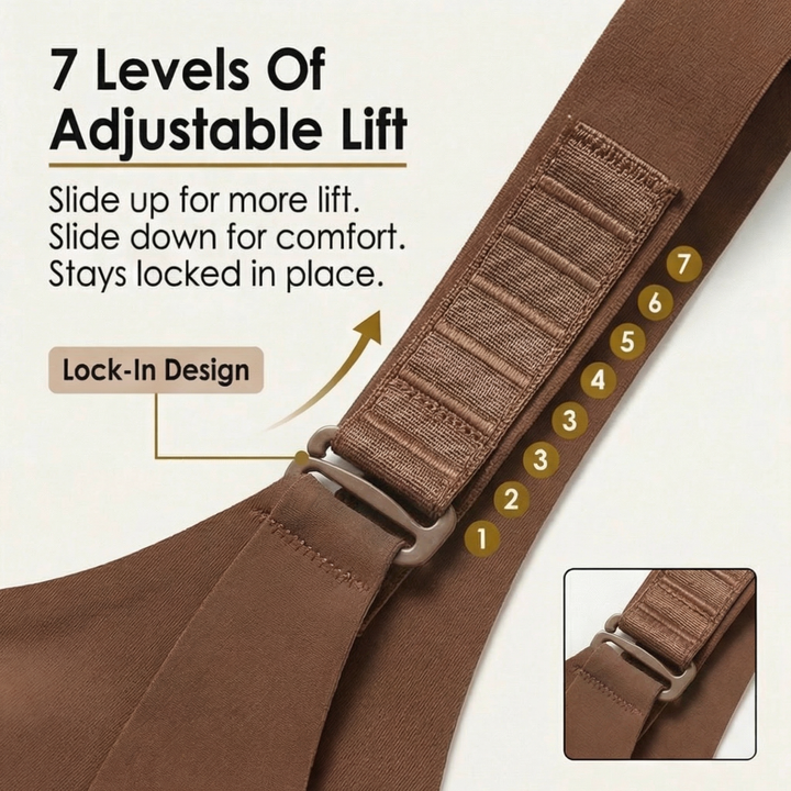 Seven-Level Adjustable Lift Bra
