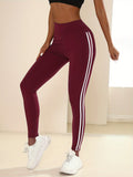 Side Stripe Leggings in Gray | Valenira