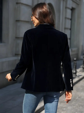Single Button Fitted Blazer