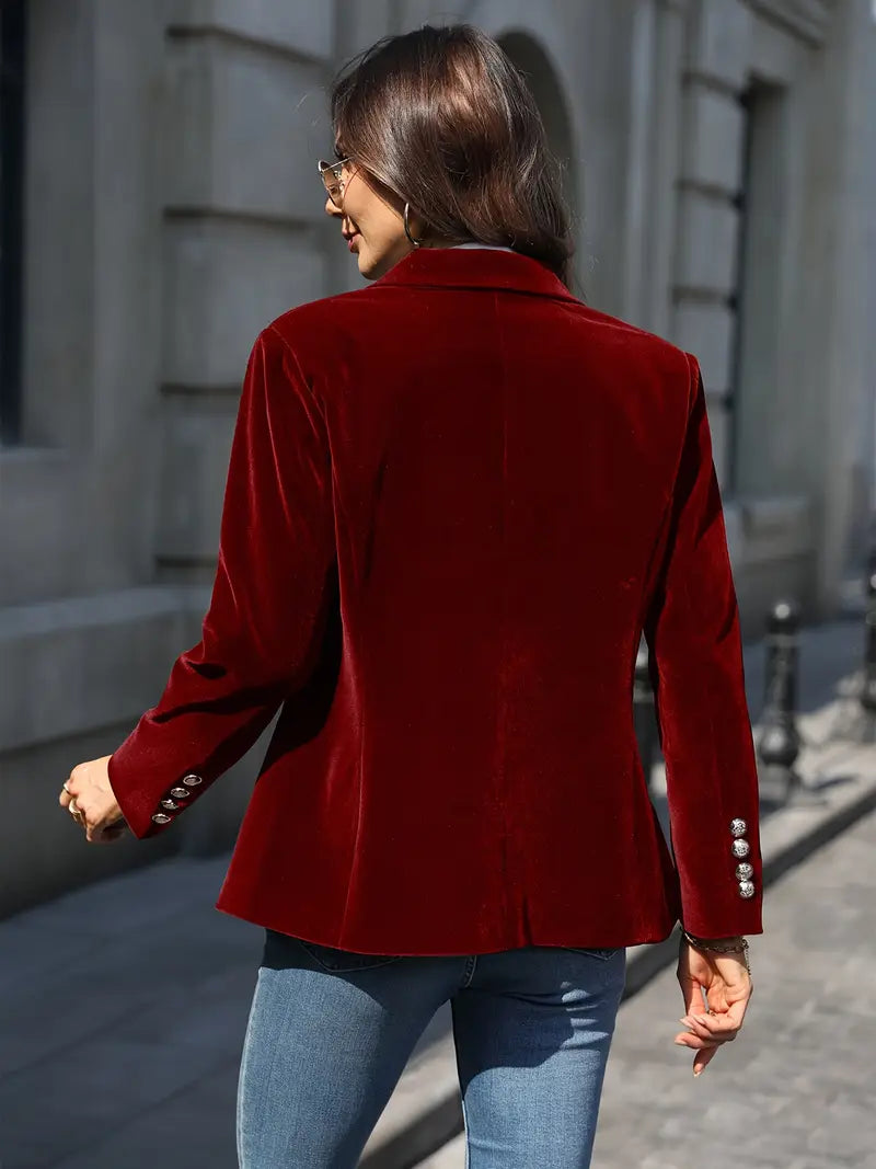 Single Button Fitted Blazer | Valenira