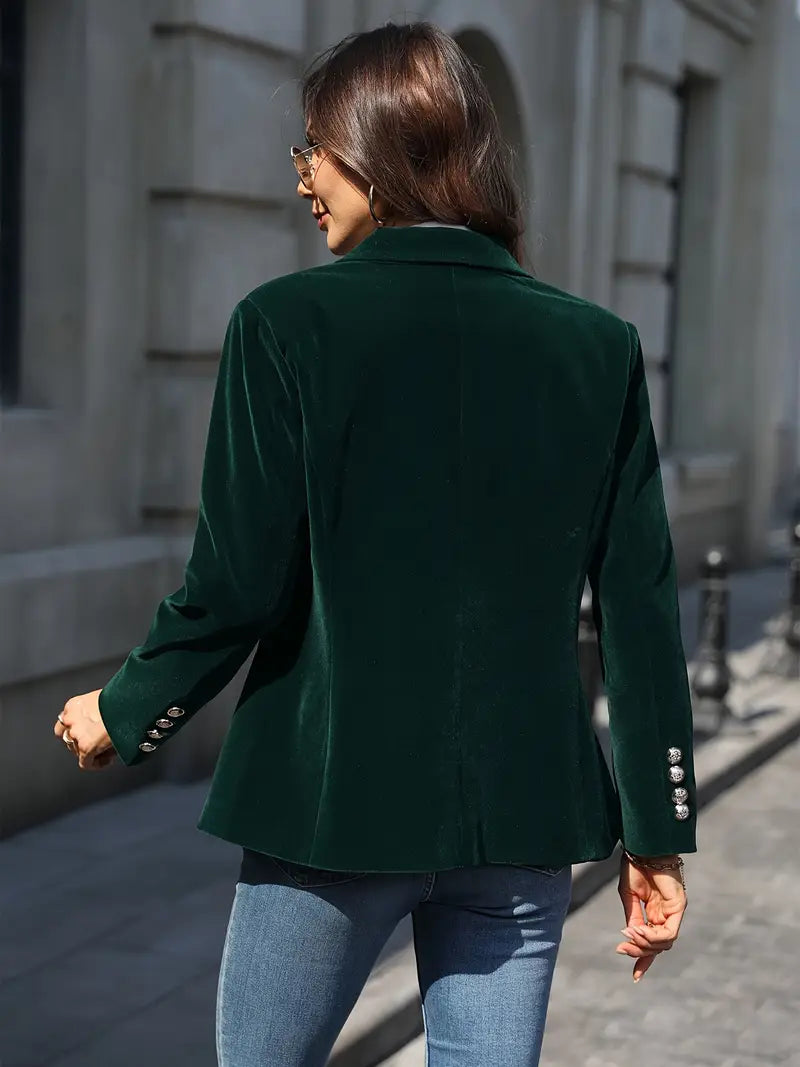 Single Button Fitted Blazer | Valenira