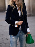 Single Button Fitted Blazer in Red | Valenira