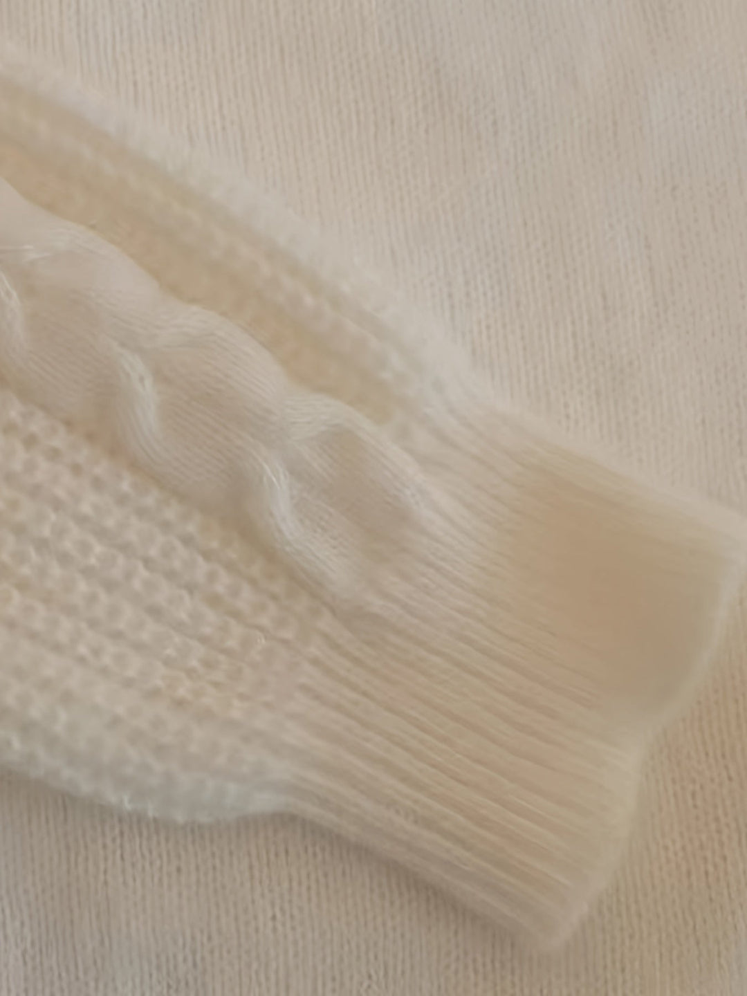 Snowman Print Cable Knit Sweater