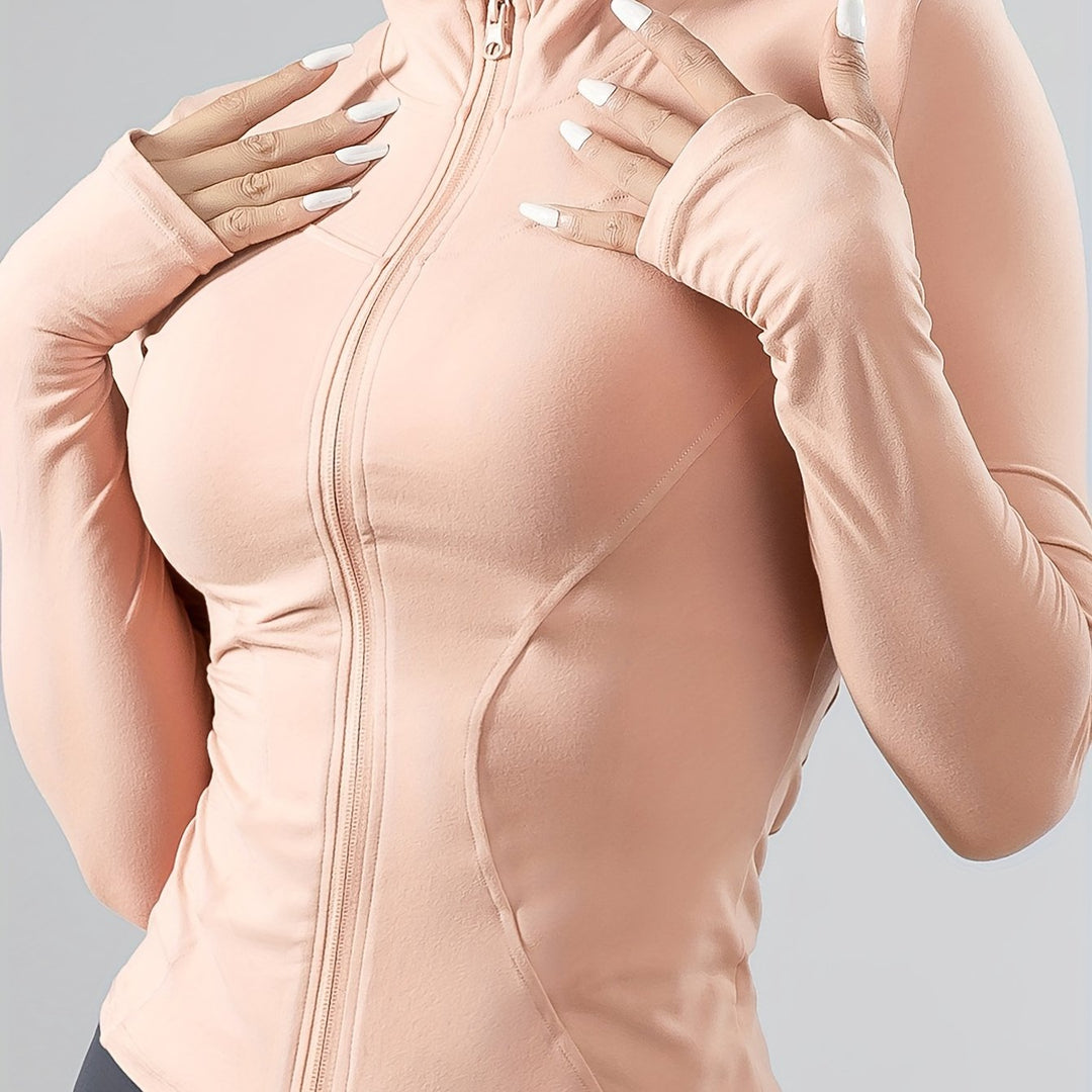 Thumbhole Zip Sports Jacket | Valenira