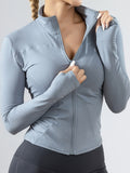 Thumbhole Zip Sports Jacket in Pink | Valenira