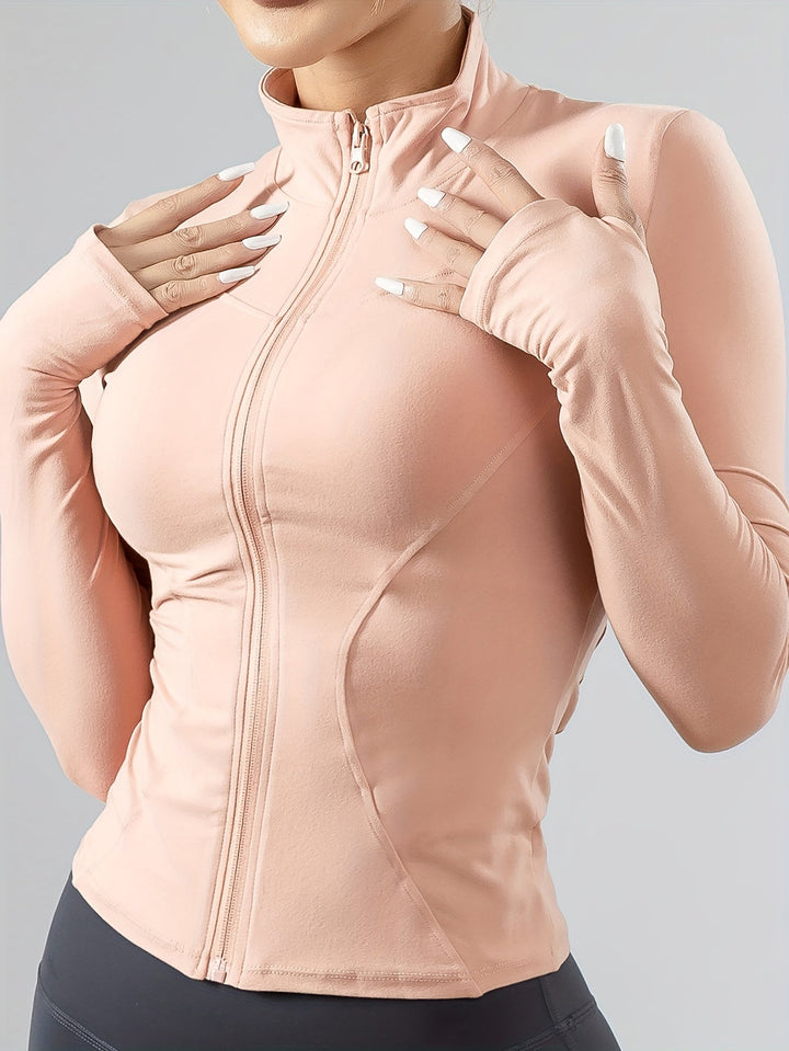 Thumbhole Zip Sports Jacket | Valenira