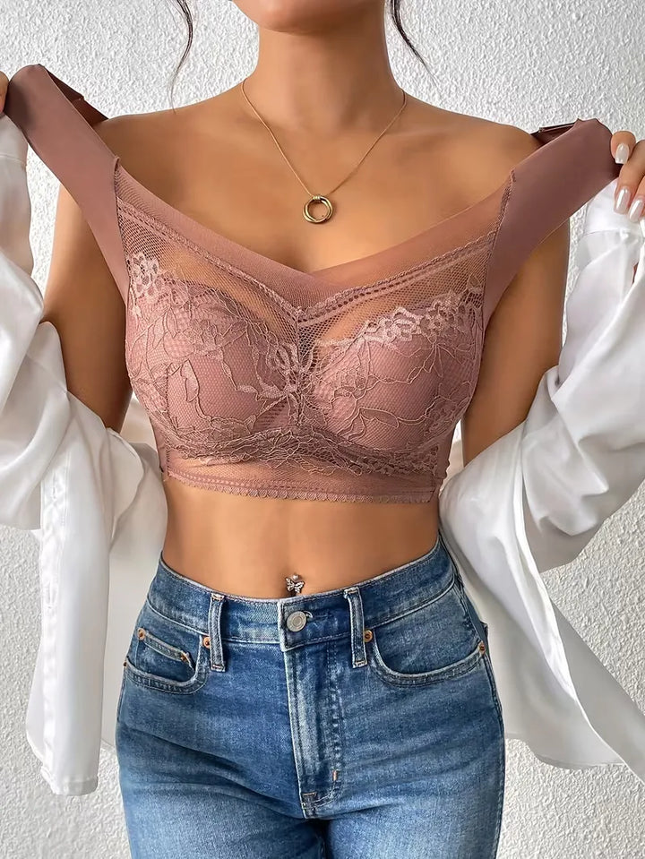 V Neck Lace Bralette | Valenira