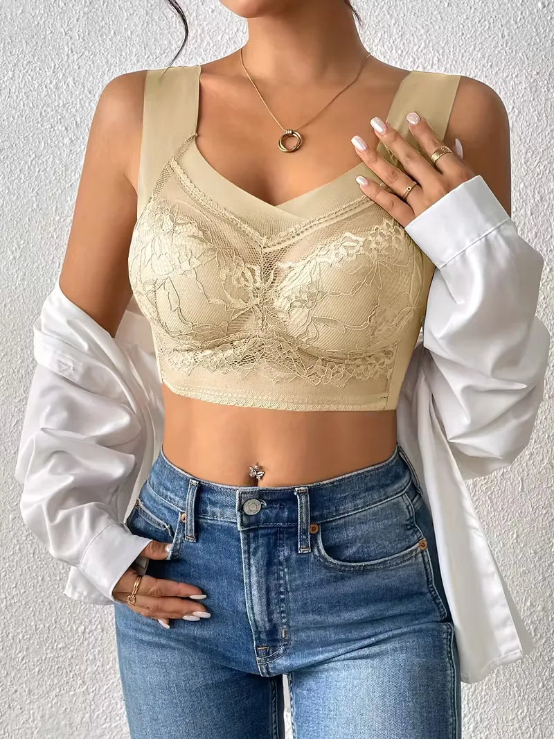 V Neck Lace Bralette | Valenira