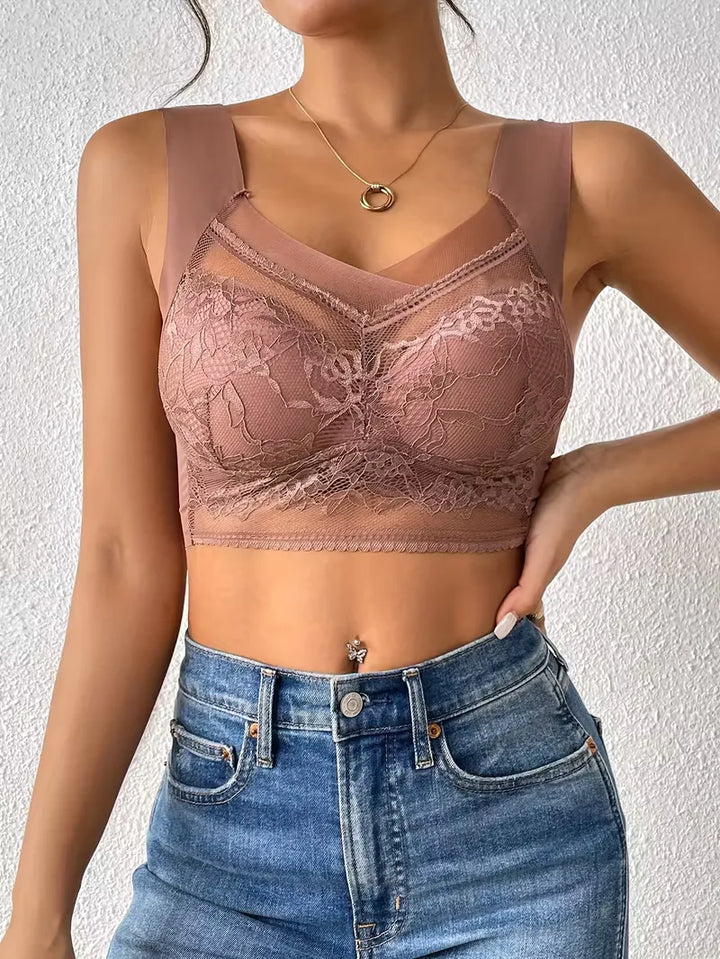 V Neck Lace Bralette | Valenira