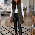 Longline Hooded Quilted Vest