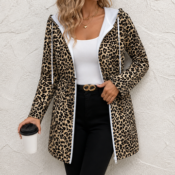 Reversible Leopard Hooded Coat