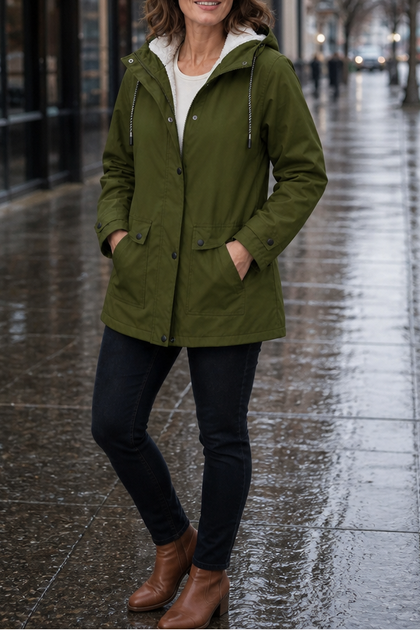 Sherpa Lined Waterproof Hooded Parka