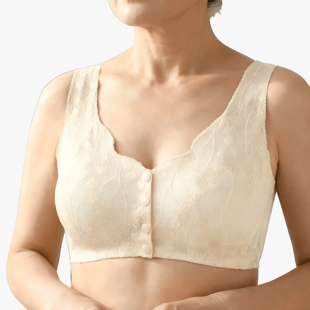 Front-Snap Lace Wireless Bra