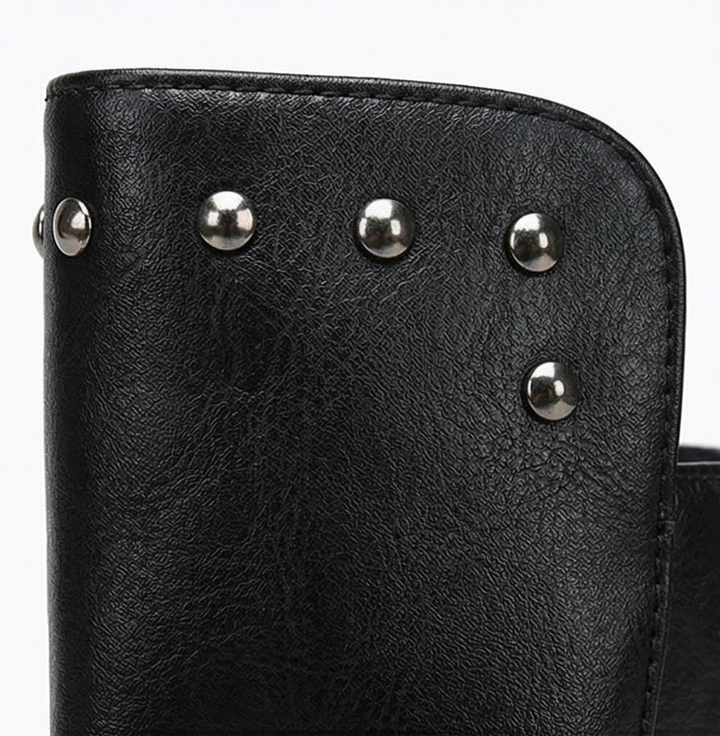 Wool Lined Studded Lace Up Boots
