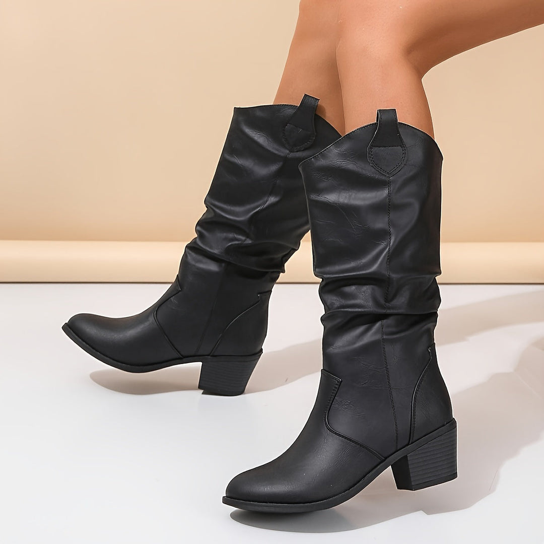 Wide Calf Slouch Boots | Valenira