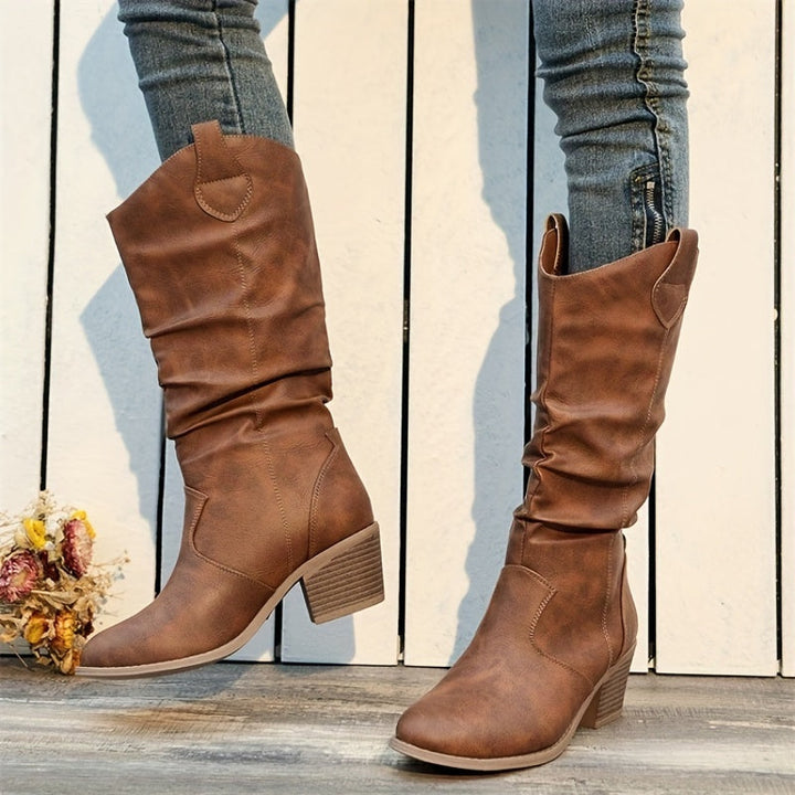 Wide Calf Slouch Boots | Valenira