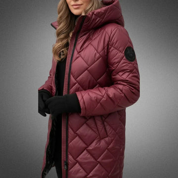 Diamond Quilted Longline Coat