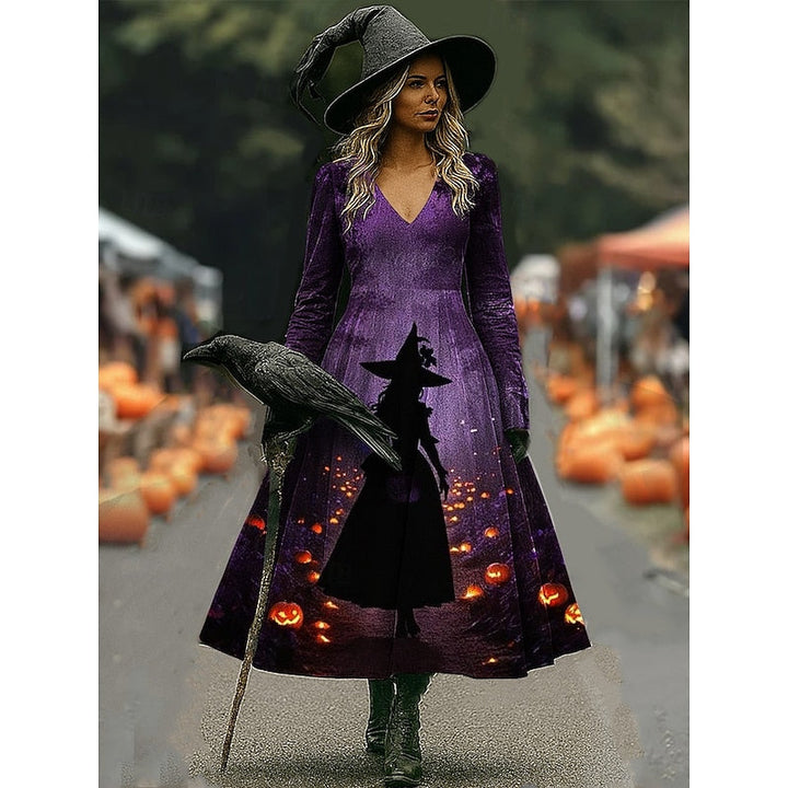 Witch Print Maxi Dress | Valenira